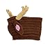 Zoo Snoods Reindeer Costume - Deer Antler Knit Dog Snood Wrap for Pets, Warm Neck Ear Cover Protection for Halloween and Winter (Medium)