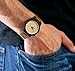 Wood Watch Bamboo Natural Sandalwood Casual Leather Men or Women Gift