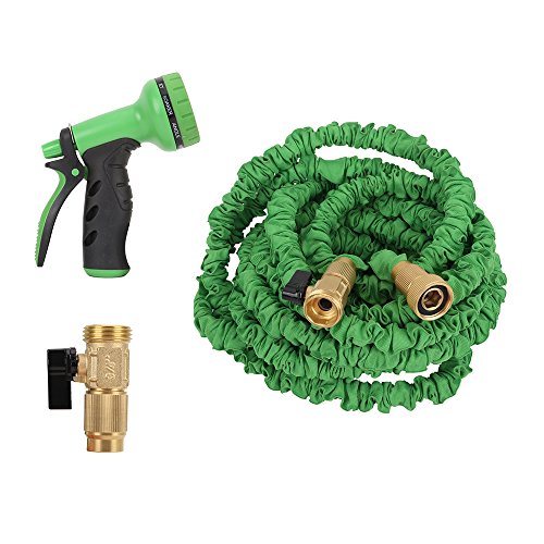 Easeetop 75 Feet Flexible And Expandable Garden Water Hose With Brass Connector And 8 pattern spray nozzle