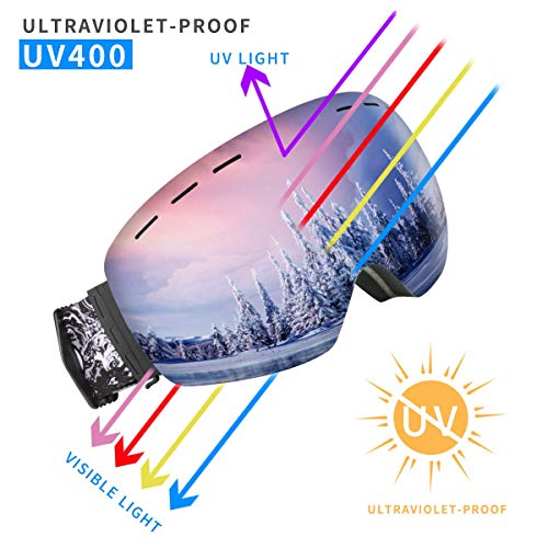 image for INTSUN OTG Ski Goggles Anti-Fog UV Protection Windproof Snowboard Gogg