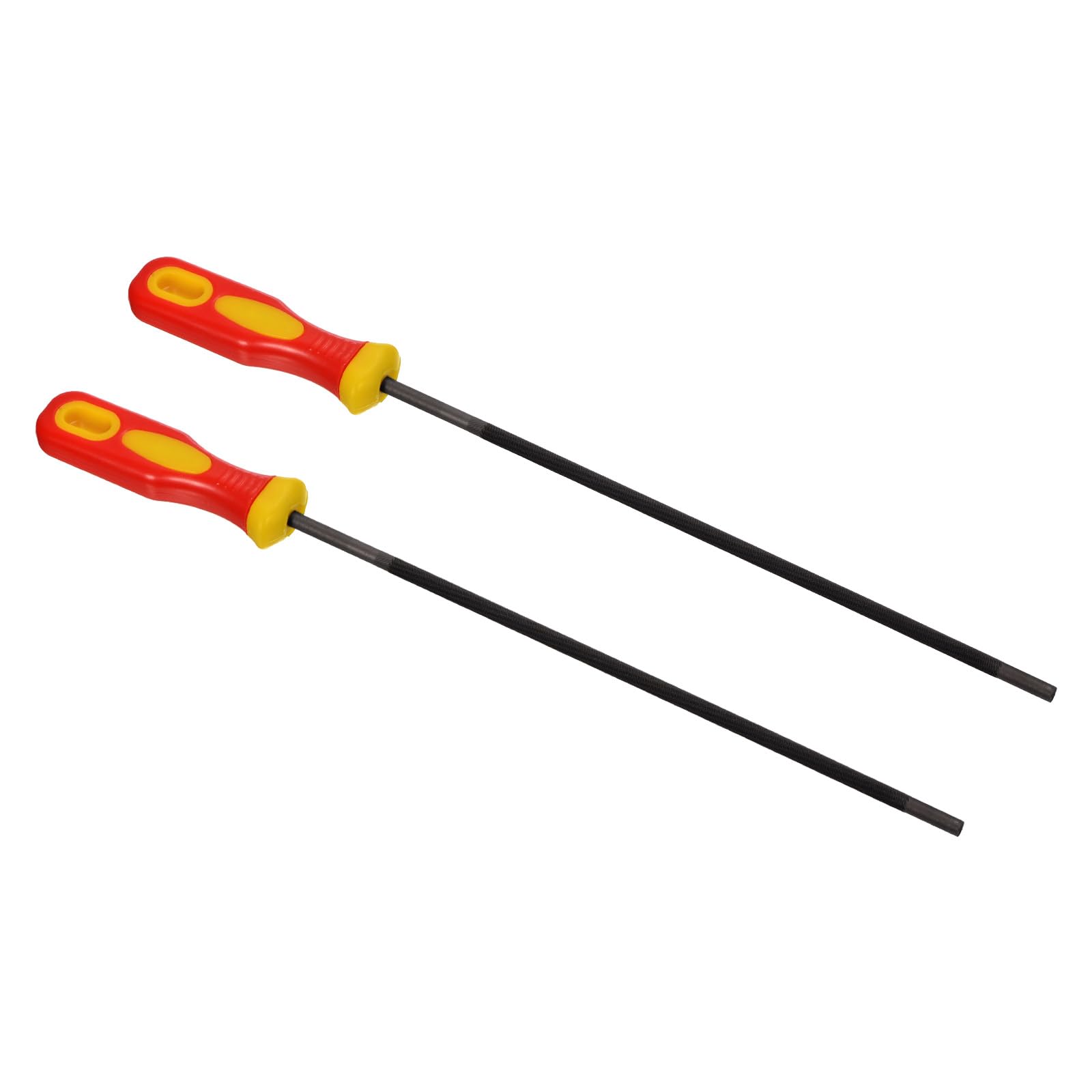 PATIKIL 4.8mm Chainsaw Files, 2 Pcs Steel Chainsaw Chain Sharpener Chainsaw Accessories with Plastic Handle for Gardening Filing Sharpening