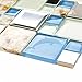 New Idea Tile Kitchen Bath Backsplash Accent Wall Decor TST Glass Metal Tile Marine Animals Icon Beach Style Inner Conch Sea Blue Mosaic Tiles TSTNB11 (1 Sample 6x6 Inches)