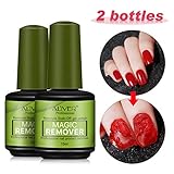 2 Pcs Magic Nail Polish Remover, Removes Soak Off Base Matte Top Coat Gel Nail Polish Healthy Fast Within 2-3 MINS (2 Pcs)