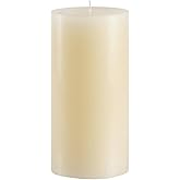 Mister Candle Dripless Vanilla Scented Ivory Pillar Candle, Hand Made Vanilla Pillar Candles with Essential Oils for Home Decor, Premium Wax, 100 Hr Burn Time