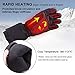 YIZRIO Heated Gloves Men&Woman Battery Powered Winter Warmer Gloves Heated Mittens Waterproof Thermal Gloves Touchscreen for Skiing Walking Hiking Climbing