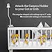 Baby Monitor Mount Camera Shelf - Flexible Video Stand for Nursery - Universal Holder Compatible with Infant Optics DXR 8 and Most Baby Monitors - Attaches to Crib Cot Shelves or Furniture