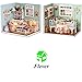 Flever Dollhouse Miniature DIY House Kit Creative Room with Furniture and Glass Cover for Romantic Artwork Gift(Reunion with Happiness and Happy Kitchen)