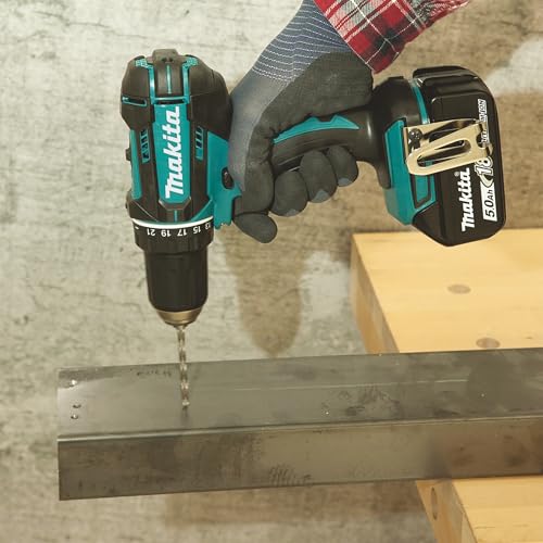 Makita DDF482RFJ Cordless Drill 18 V / 3.0 Ah, 2 Batteries and Charger in MAKPAC Black, Blue