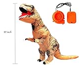 Inflatable Adult Dinosaur T-Rex Costume Suit Fancy Dress Halloween (Brown)