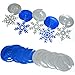 Christmas Decorations Silver Snowflake Hanging Swirl Christmas Ornaments for Winter Wonderland Birthday Party Supplies Winter Holiday Party Supplies