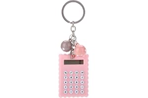 Wendry Mini Calculator, Keychain Design Calculator Portable Cute Cookies Style Key Chain Calculator Candy Color Pocket Calcul