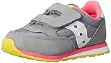 Saucony Jazz Hook & Loop Sneaker (Toddler/Little Kid), Grey/Pink, 4 M US Toddler