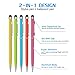 Stylus Pen,PROKING 12 Pcs Capacitive Stylus and Ballpoint Pens 2 in 1 Stylus for Touch Screens Devices,Stylus Pen for iPad,iPhone,Kindle,Samsung,HTC,Tablets and other Touch Screens (12 Colors/Pieces)
