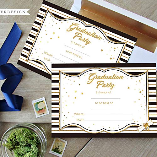 Graduation Party Supplies Invitations with Envelopes 2019,Grad Congrats Announcements 30Ct - Thumbnail 2