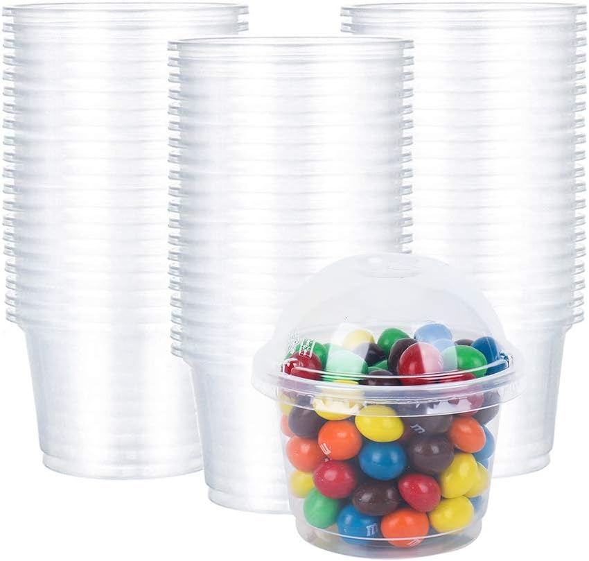 JAYEEY 8OZ Parfait Cups with Dome lids 50 Sets Ice Cream Cups Food Containers Dessert Cups