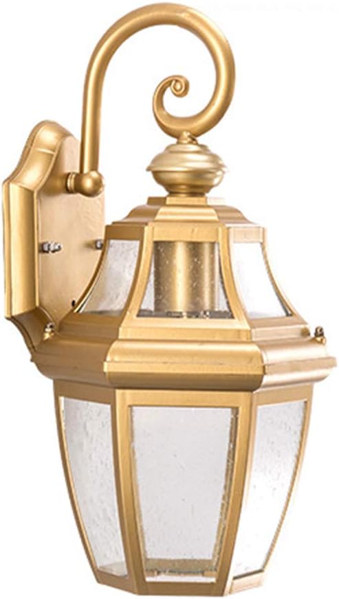 Linterna De Pared Exterior Impermeable Aplique De Pared Vidrio Clásico