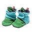 Zutano Cozie Fleece Baby Booties with Fleece Lining, Unisex, for Newborns, Infants, and Toddlers, Apple/Pool/Navy, 6M