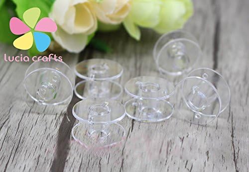 Style SA156 12pcs/lot Clear Plastic Bobbins Diy Sewing Supplies (transparent)