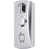 Push to Exit Button for Door Access Control System Zinc Alloy Shell NO/COM Output Classic Shape