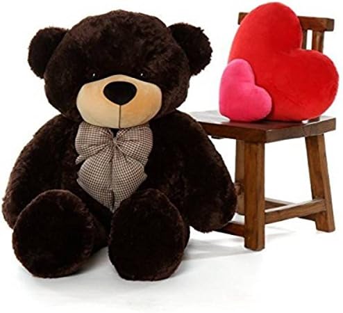 Toyhub Stuffed Soft Teddy Bear (Chocolate, 6 Feet)