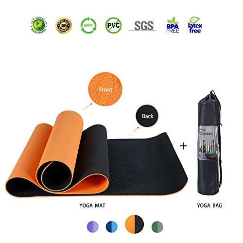 iEase Fitness/Pilates/Yoga Mat with Carrying Strap-High Density
Anti-Tear Anti Slip Eco-friendly SGS Certified TPE Exercise Yoga Mat
72" X 24",Thickness 1/4 inch iEase Fitness/Pilates/Yoga Mat with Carrying Strap-High Density
Anti-Tear Anti Slip Eco-friendly SGS Certified TPE Exercise Yoga Mat
72" X 24",Thickness 1/4 inch