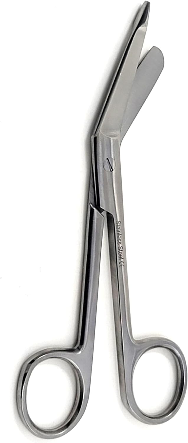 Nursing Bandage Scissors 5.5" Multi Color Paw Print Veterinary Nurse Scissors, Stainless Steel First Aid Scissors Ideal for Nurses, Medical Students, Paramedics, Vets, Utility First Aid (Silver)