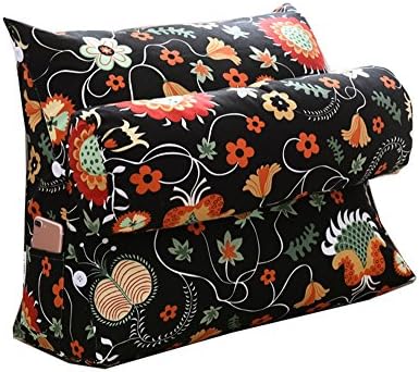 WEEDAY Cushion bed cushion back triangle pillow, sofa office Bay window lumbar pillow waist pillow with head pillow (Color : F, Size : 502260cm)