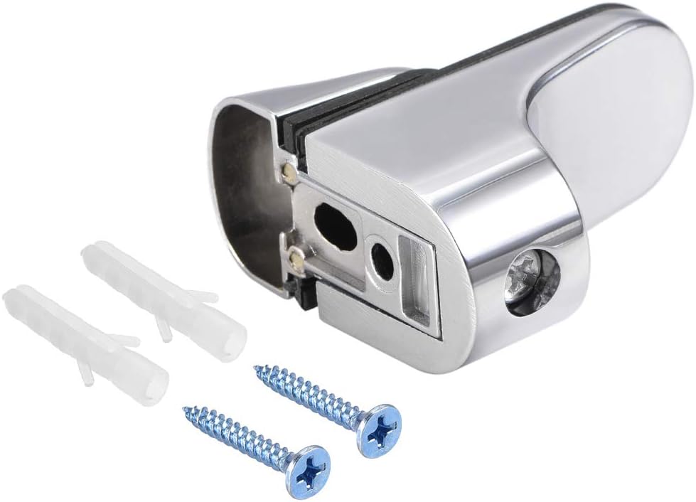 Sourcingmap Glass Shelf Bracket Wall Mount Adjustable Zinc Alloy Bright Chrome Clamp for 3-20mm Thickness 4pcs - Image 4