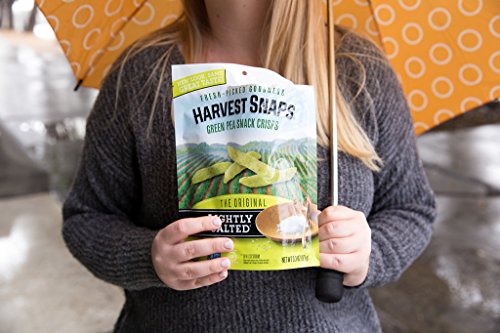 Harvest Snaps Green Pea Snack Crisps, Lightly Salted, 3.3-Ounce Bag (Pack of 12), Deliciously baked and crunchy veggie snacks with plant protein and fiber