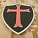 US Seals DEVGRU Crusaders Templar Knight Cross Morale PVC 3D Touch Fastener Patch