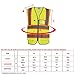 SHORFUNE High Visibility Safety Vest with Pockets, Mic Tab, Reflective Strips and Zipper, ANSI/ISEA Standards,Yellow,XL