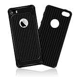Qadou iPhone 5S Case Shock Absorption Double-Layer Drop Protection Armor Hybrid Dual Layer Defender Protective Cover for iPhone 5S (Black)