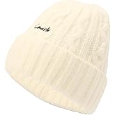 Coach Womens Embroidered Cable Knit Beanie