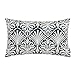 HWY 50 Decorative Couch Throw Pillow Cover 12x20 Inch Embroidered Cotton Small Floral Accent Rectangle Throw Pillows Case Cushion Covers for Sofa Living Room 1 Piece Navy Blue