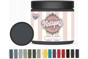 Vintiques Chalk & Mineral Paint plus color card, Matte Finish- Easy Application for DIY Projects - Furniture, Wood, Metal, Home Decor and More, Time Piece, 8oz