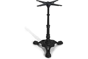 BOKKOLIK Vintage Self-Stabilizing Table Base-Industrial Cast Iron Furniture Base-30 inch Dining Table Height-Accommodates Square Table Tops Up to 30', Round Table Tops Up to 32'