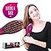 FemJolie Hair Straightening Brush Best for Beauty Styling (w/Velvet Pouch, Glove) 40W Professional Heated Ceramic Straightener Comb, Purple