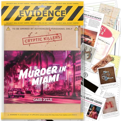 Cryptic Killers Ungelöster Mord Mystery Game - Cold Case Files Investigation Detective Hinweise/Beweise - Lösen Sie das Verbrechen - Für Einzelpersone