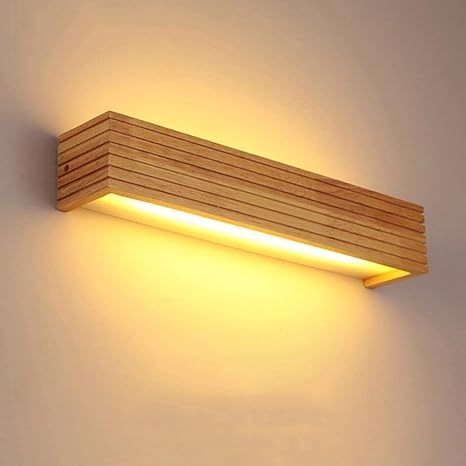 Artica Wooden Sleek Line Up Down Warm White Wall Lamp