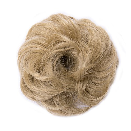 1 Scrunchy+Synthetic+Hairpiece+Extension+blonde+thicker