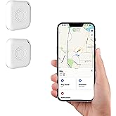 Air Tracker Tags-2 Pack Tracker Work with Apple Find My (iOS Only), Key Finder and Item Locator for Backpack, Suitcases, Pet, Wallet with Diverse Holder