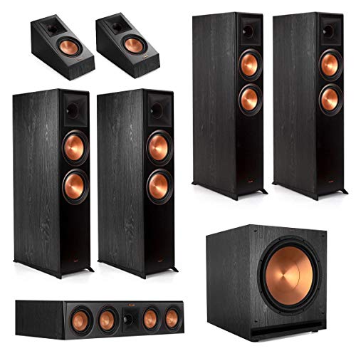 Klipsch RP-8060FA 5.1.4 Dolby Atmos Home Theater System – Ebony