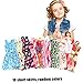 CHAFIN 83pcs - 10 Pack Clothes Party Gown Outfits for Barbie Dolls+ 73pcs Dolls Accessories Hanger Tableware Scooter