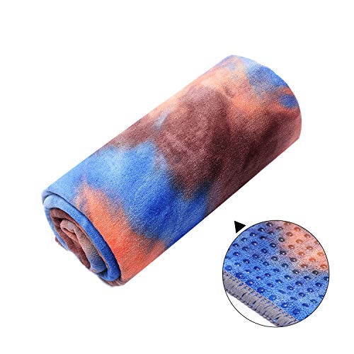 DREAM SLIM Non Slip Yoga Towel,Hot Yoga Towel Non Slip Grip,Foldable Skidless Yoga Towel, Yoga Towel (Multicolor – Blue)