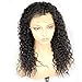 EAYON HAIR 360 Lace Frontal Wigs for Black Women Pre Plucked Brazilian Remy Full Frontal Curly Human Hair Wigs with Baby Hair 150 density 18inch Natural Color