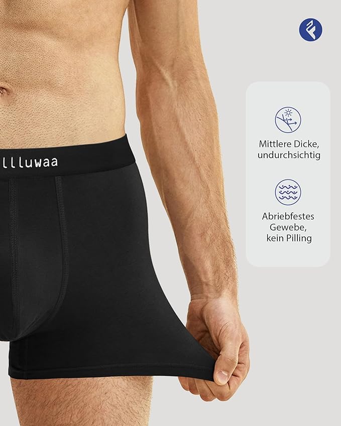 Fullluwaa Boxershorts Herren 12er Pack - Business Men Retroshorts Männer Trunks Baumwolle Unterwäsche Weiche und Ideale Passform (Ohne Kratzenden Zettel) 6