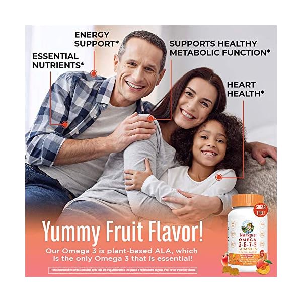 Vegan Omega 3 6 7 9 Gummies by MaryRuth's Up to 4 Month Supply