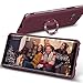 Henpone Case for Samsung Galaxy S21 Plus Case for Women Girl,Bling Diamond Ring Protective Case with Ring Kickstand for Samsung Galaxy S21 Plus 6.7'' 5G Deep Purple