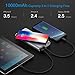 POWERADD Wireless Charger Power Bank, QiPower 10000mAh Aluminum Shell Qi Wireless Portable Charger with Type C Input & Output for X, 8, 8 Plus, Galaxy S9, S8 and More - Silver