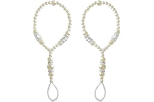 JEWSUN Newborn Barefoot Sandals,Baby Girl's Rhinestone Barefoot Sandals,Baby Girl's Gift Photograph Props